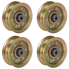 Qty 4: Flat Idler Pulley Fits CRAFTSMAN Replaces 165888