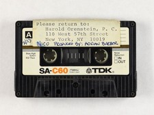 Nico - New York New York Demo Cassette - 80s Velvet Underground-Related VG+ HEAR
