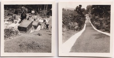 1956 Suva Fidschi Fotos Friedhof Beerdigung Trauernde Polizei Wache Gräber Weg