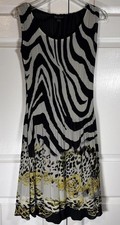 Caeliann Dress Size S pleated layered art to wear sleeveless zebra lagenlook