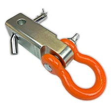 Mile Marker 2" Steel Hitch Receiver w/ 3/4" D Ring Shackle for Class III Hitch