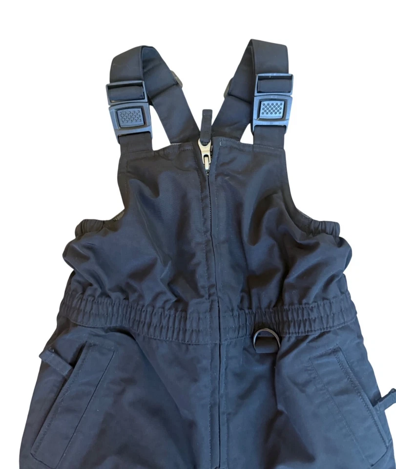 Lands' End Squall Toddler Black Ski Snow Bib Size 2T Youth Unisex Boys Girls - Image 2 of 4