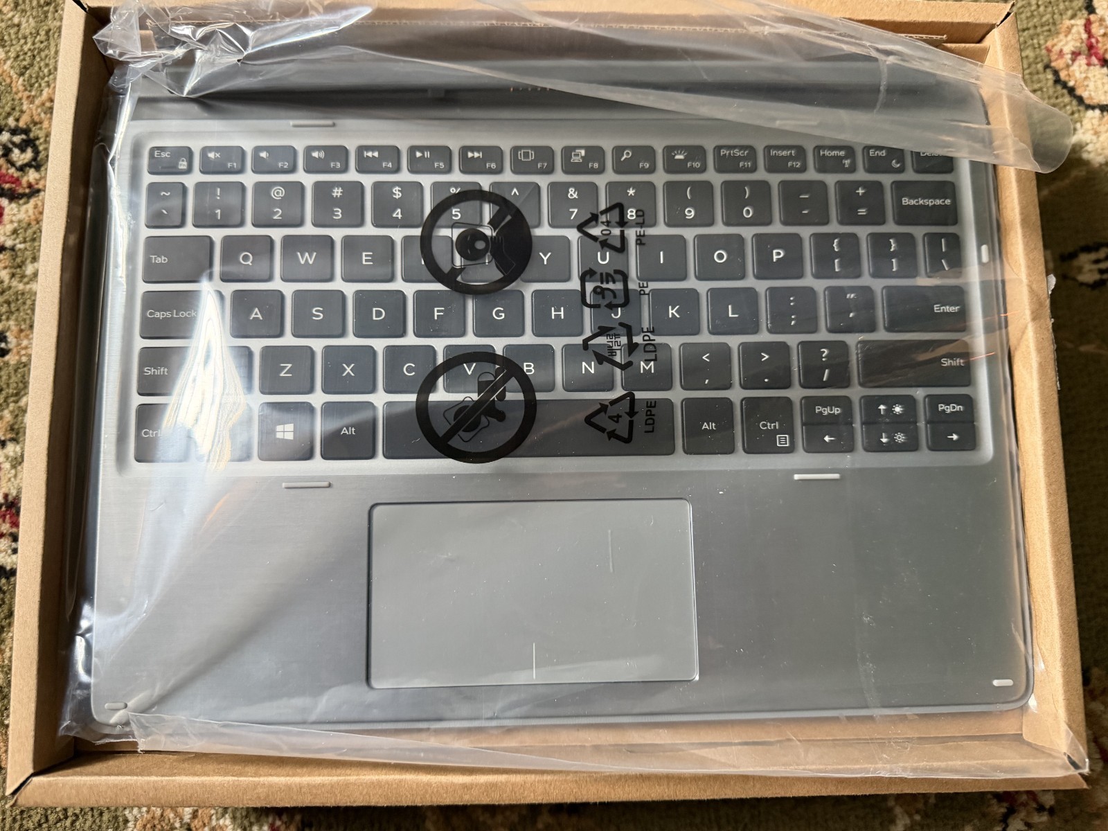 Lot of 10 Dell Latitude 7200 7210 2-in-1 Travel Keyboard 24D3M K18M Backlit NEW