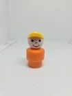 Rare/HTF Vintage Fisher Price little people orange boy w/yellow cap