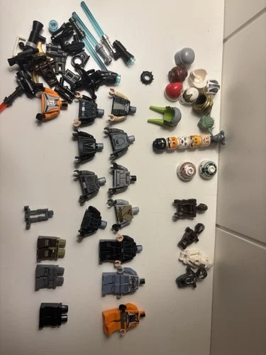 Lego Star Wars Minifigure Lot Misc Pieces Weapons Accessories Hilts Lightsabers