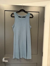 Michael Stars Tank Dress Medium Blue Knit Casual 