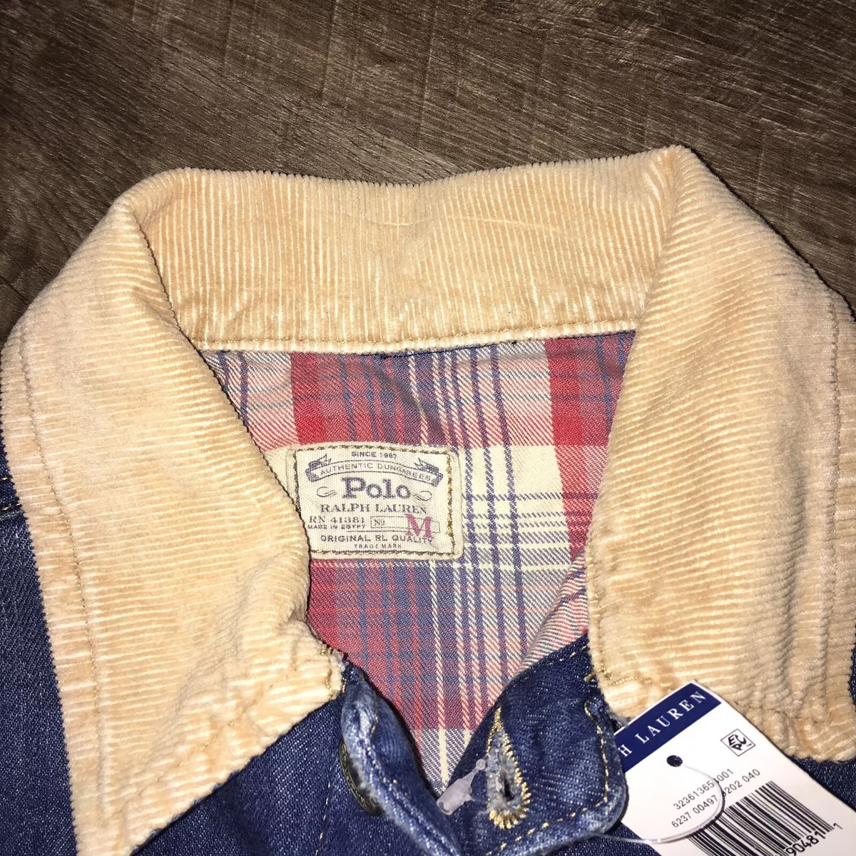Nuevo con etiquetas Abrigo de Jean Polo Ralph Lauren Ni os Azul Denim Informal Camionero Occidental Chaqueta M
