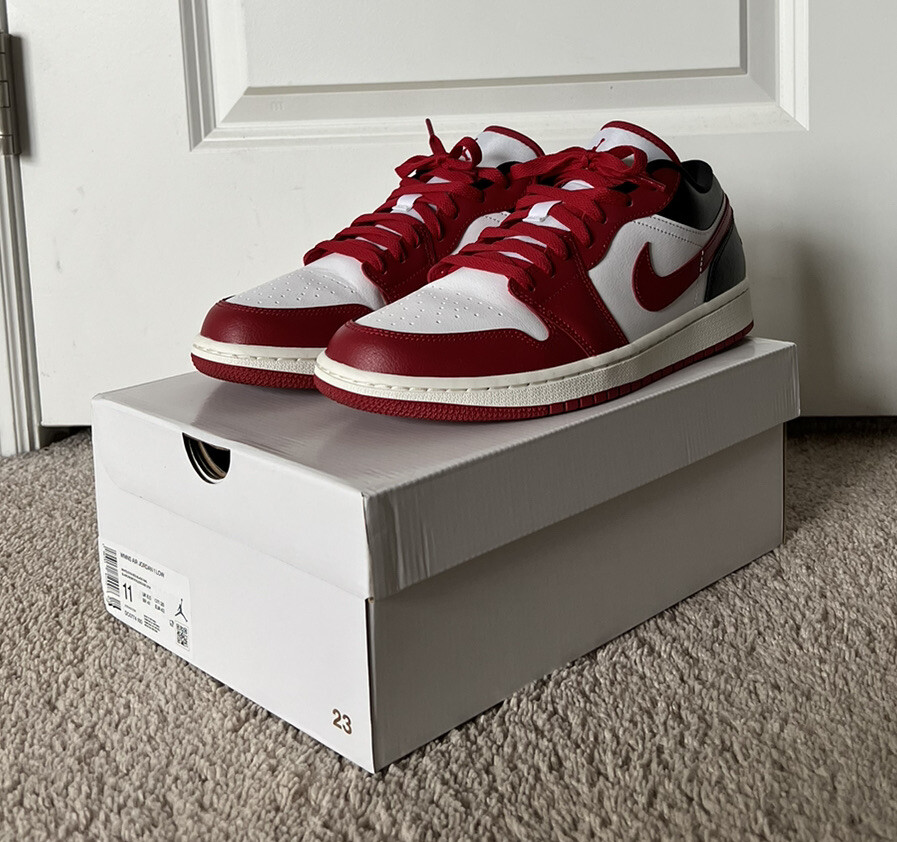 Nike Air Jordan 1 Low Retro Black White Gym Red Women's Multi