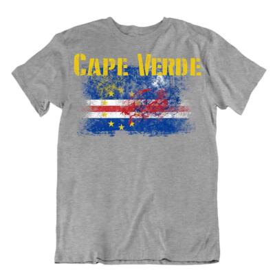 Kap Verde Flagge T-Shirt Souvenir De Voyage Bluse Mode Kap Verde Flagge Tshirt