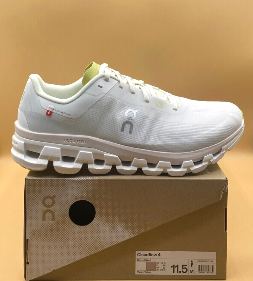 On Run Men's Cloudflow White/Sand 3MD301000248 US Size EU