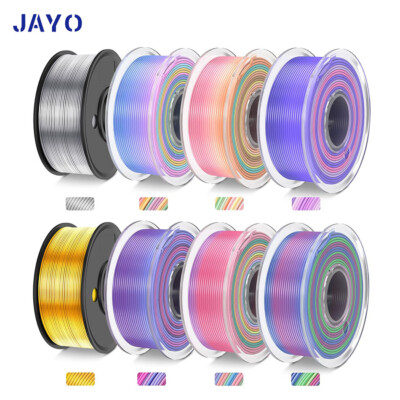8x250G JAYO 3D Drucker Filament PLA+ SILK Regenbogen Color 1,75mm 250G/SET