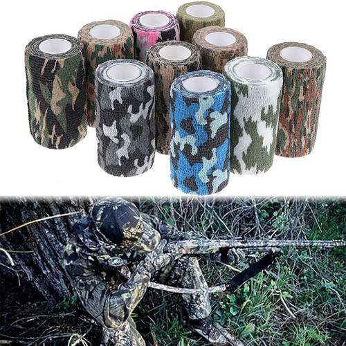1Pc Outdoor Camo Gun Hunting Camping Camouflage Stealth Duct Tape Wrap ZYB _ha - Picture 9 of 15