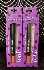 2pk IONI PHAT LIPS CHUBBY STICK NUDE CREAMY MATTE LIPSTICK LIPLINER PENCIL LOT