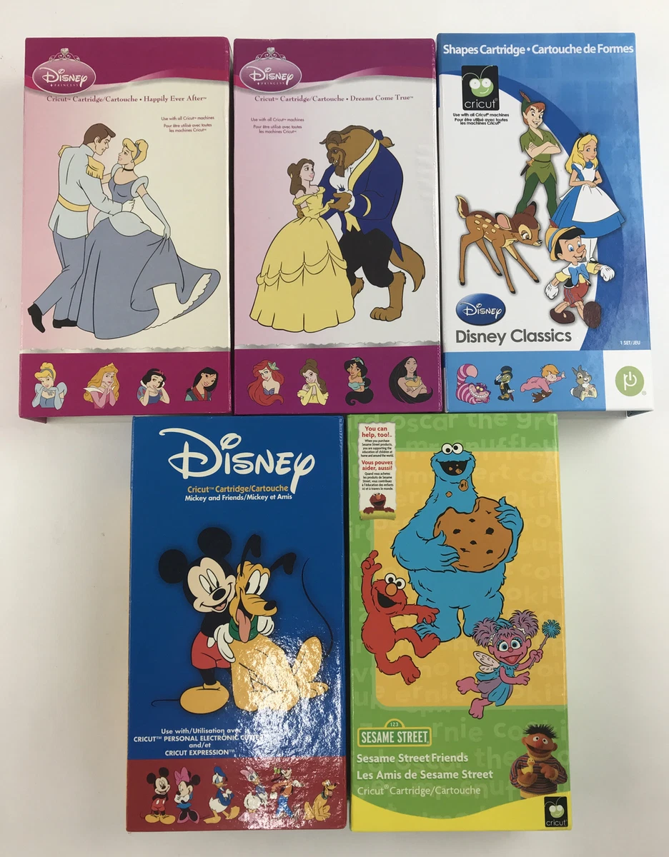 Cricut cartridge Disney Lot Of 5 Dreams Come True Happily Ever After Plus