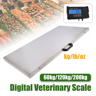 Digital Pet Scale Stainless Steel Livestock Vet Platform Scale Hog Dog Pig Sheep