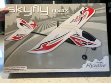 Flyzone Sky Fly Max RC Pusher Glider Aileron Trainer Airplane - RTF Version