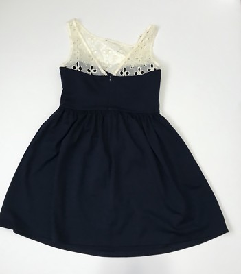 knee length dresses for ladies Light Blue Lace Dress #1124