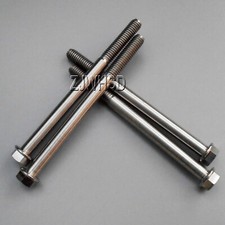 4pcs M6 x 80 mm Ti Titanium Screw Bolt Hexagon Hex Head Flange / Aerospace Grade