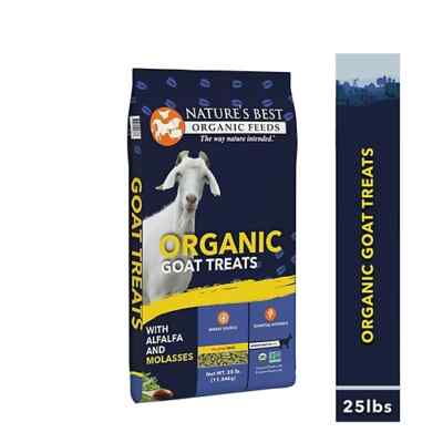 Nature's best goat treats organic 25lb bag alfalfa & molasses