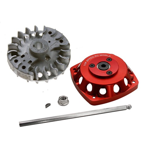Lighter Engine CNC Metal Rota Start With Flywheel for 1/5 RC HPI RV BAJA KM Losi - Picture 4 of 6