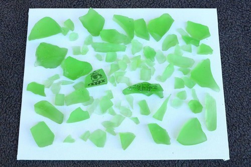Sea Glass Green Lot Eye Unusual Mixed lot estate Drawer Find Unusual Craft  XQ
