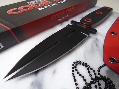 Rough Ryder Code Red Double Shadow Dagger Boot Knife Full Tang Dual Edge RR2395