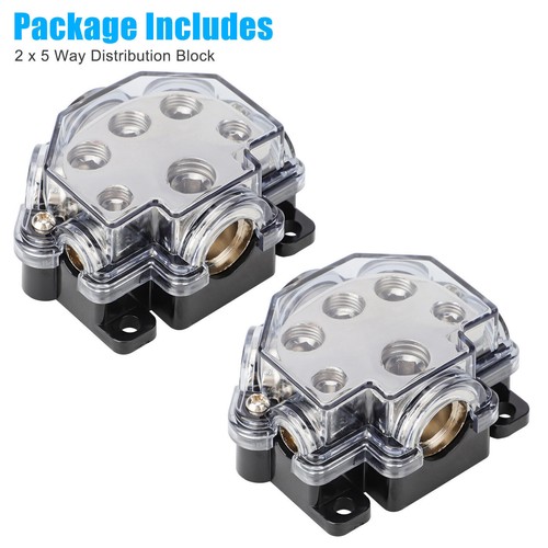 2pcs High Quality CarAudio Distribution Block 1 In 5 Out Zinc Alloy - Picture 9 of 9