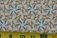 By 1/2 Yd, Pink & Blue Calico on Cream Quilt Cotton, Moda, BASICGREY / NOVA,V390
