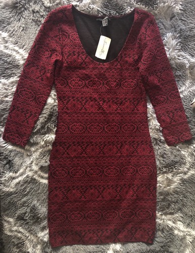 NEW! Forever 21 Black And Red Short Dress Size Small NWT - 第 1/5 張圖片