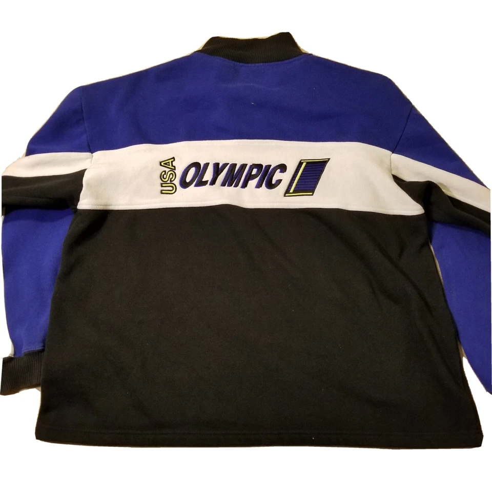 Suéter Olímpico De Colección JC Penny EE. UU. Para Hombre Grande Negro Azul Blanco Mezcla de Colores Foto 3 de 4