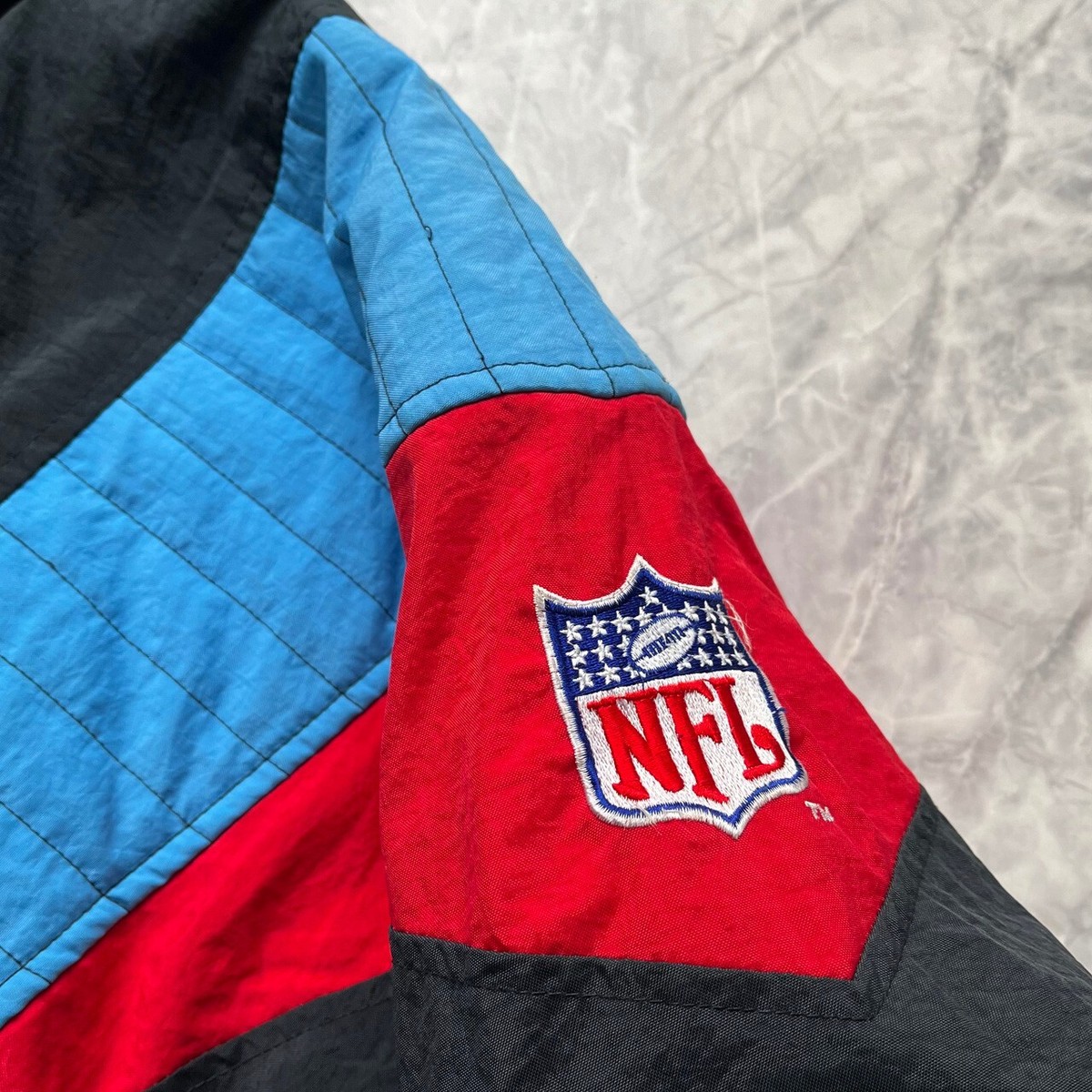 VTG 90s NFL HOUSTON OILERS STARTER PUFFER JACKET PULLOVER Sz VTG 90s NFL HOUSTON OILERS STARTER PUFFER JACKET PULLOVER Sz