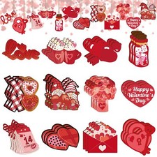 36 PCS Valentine's Day Wood Hanging Ornaments Love Wooden Hanging Decorations...