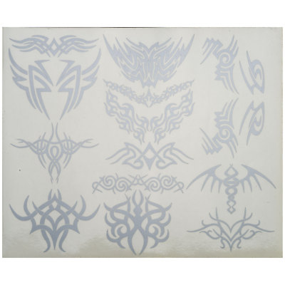 Dekorbogen Aufkleber Tribal silber 305x235mm Drift Ersatzteil Deko partCore