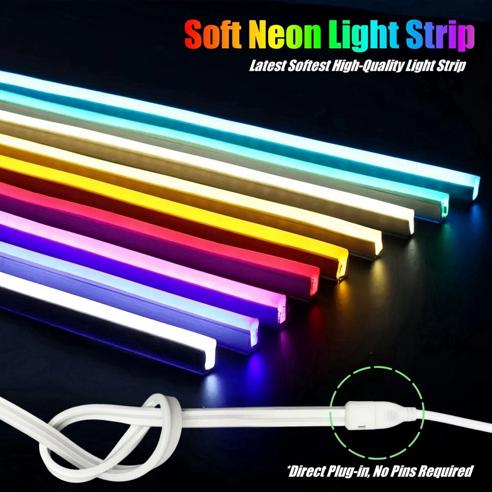 IP67 Waterproof 110V Super Soft Multi-Color Neon PVC Strip Light - W8mm x H16mm - Image 2 of 4