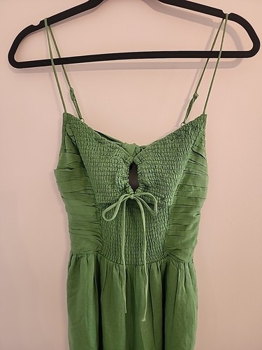 Free People Endless Summer Day Glow one Piece Smocked cutouts Jumpsuit X-Small - Picture 4 of 5
