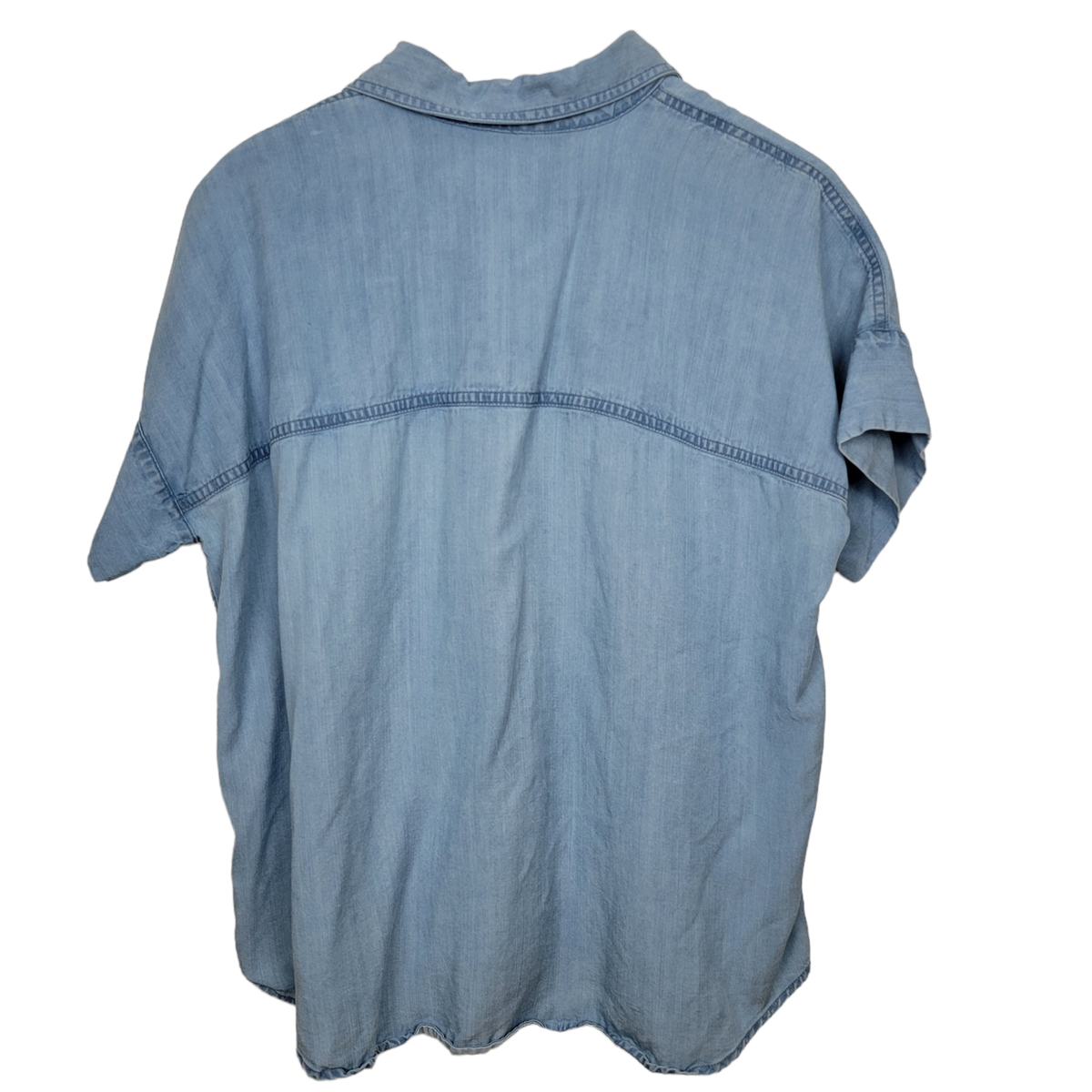 Tencel 100% Lyocell Canadian Tuxedo Chambray Pullover Shirt - Size