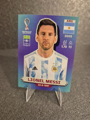Lionel Messi Panini FIFA World Cup Qatar 2022 Argentina Sticker ARG20
