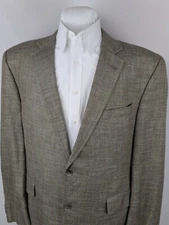 Cremieux Sport Coat Blazer Mens 44R Brown Soft Viscose From Bamboo Unstructured