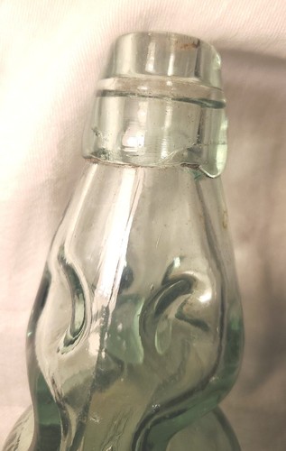 Botella de mármol Codd de vidrio Inglaterra baño Matlock M. Whittaker vintage aspecto en relieve - Imagen 13 de 18