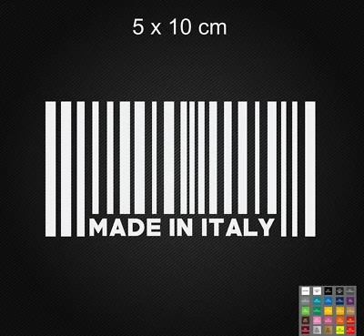 Made in Italy  Barcode / Strichcode  Aufkleber, Autoaufkleber, Tuningsticker - Bild 1 von 3