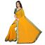 thumbnail 4 - Women&#039;s Indian Chiffon Yellow Saree with Unstitched Blouse