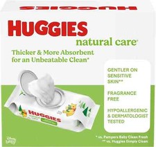 Huggies Natural Care Sensitive Baby Wipes, Hypoallergenic, 768 Wipes Total 