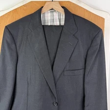 Tom James Suit Mens 42S Charcoal Gray 2 Button Royal Classic Holland Sherry Wool