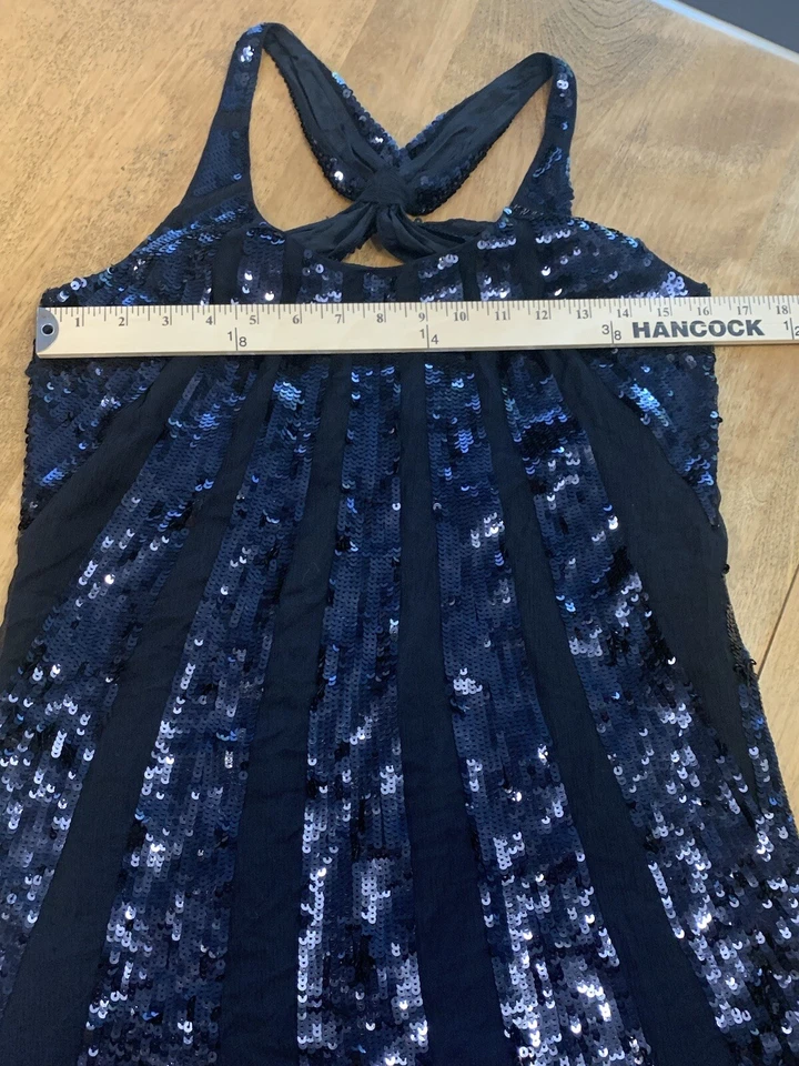Vestido Juicy Couture Negro Lentejuelas Sunburst Talla Pequeña? Foto 4 de 4