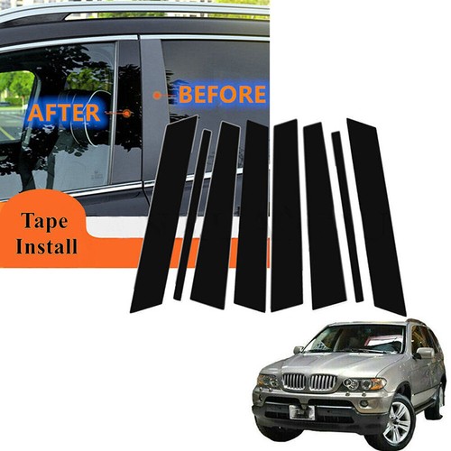 Window Door Side Pillar Posts Cover Trim Sticker Fit For BMW X5 E53 2000-2006 - Picture 8 of 11
