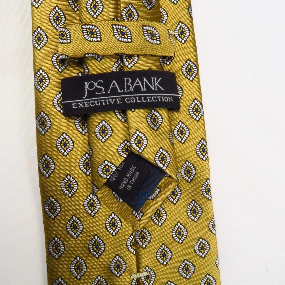 Jos A Bank Colección Ejecutiva Oro Geométrico Foulard Patrón Corbata 58"x3.5" Foto 3 de 4