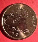 Vintage GEM Uncirculated .999 FINE Copper Merry Christmas / Holiday Angel Round!
