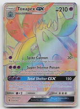 Toxapex GX (Rainbow) Secret Rare Holo SM - Guardians Rising 154/145 NM on eBay