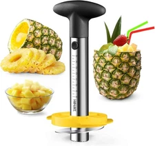 Pineapple Corer and Slicer Tool, Stainless Steel Cutter and Corer, Easy Peeler a