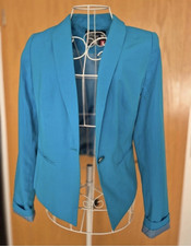 Hose Damen Blazer blau XS kurz Langarm Knopfv...